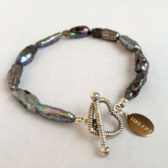 Baroque Natural Pearls Clasp Bracelet: