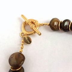 Citrine Stone Druzy Pendant Necklace